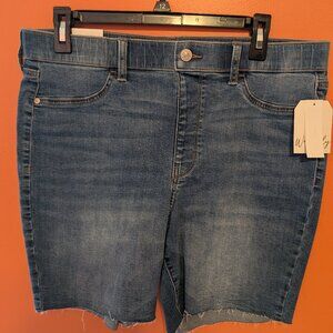 Wonderly Womens High Rise Pull-On Denim Shorts, Size 12, New